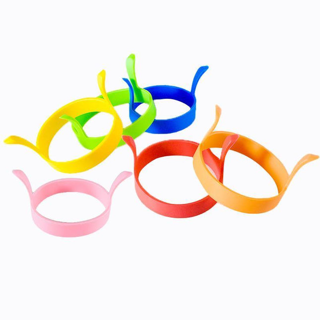 6PCS Silicone Egg Rings Non Stick Kitchen Baking Tools Pancake Handles - Aimall