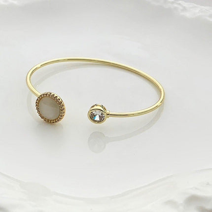 Cat Eye Bracelet Ring Set Fashion Jewellery Women Adjustable Accessories