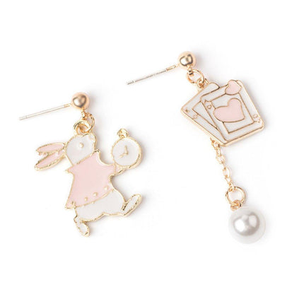 Geometric Cartoon Earrings Cute Fun Fashion Jewelry Gift for Daily Wear