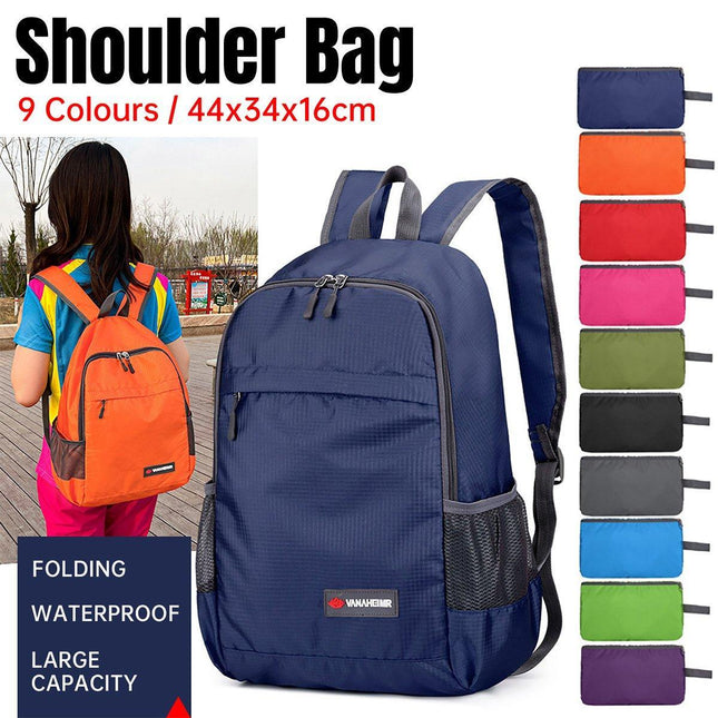 Waterproof Folding Backpack Lightweight Outdoor Leisure Bag Large Capacity