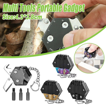 Multifunctional Hexagon Pocket Knife Outdoor Mini Tool Survival EDC Gear Kit