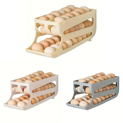 Sliding Egg Carton Refrigerator Storage for Kitchen Egg Holder and Organizer