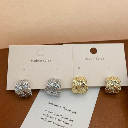 Girl Stud Earrings Korean Style Earrings Metal Ear Studs Women C Shape Earrings - Aimall