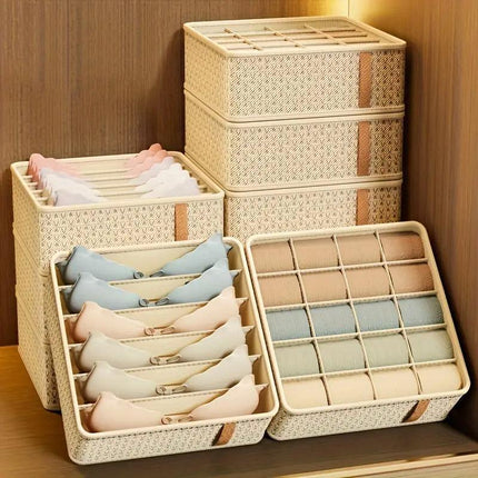 3pcs Underwear Socks Storage Box Wardrobe Organiser Compartmentalised Container