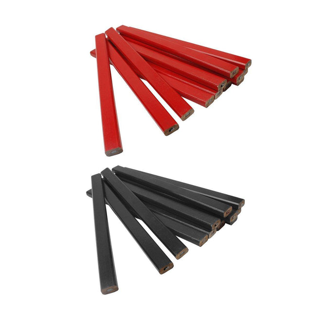 12pcs Red Black HB Lead Pencil 175mm Octagonal Shape Dual-color Drawing Writing
