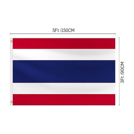 Large Thailand Thai Flag Heavy Duty Outdoor 90 X 150 CM - 3ft x 5ft - Aimall
