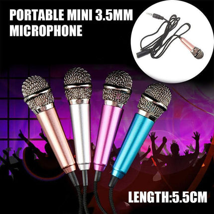 Mini Microphone Portable Vocal Instrument Mic for Mobile Phone Laptop Notebook - Aimall