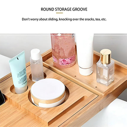 Eco-Friendly Bamboo Bathtub Rack for Enhanced Bath Experience