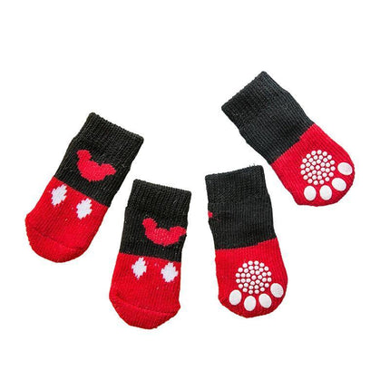 Dog Socks Non-Slip Grip Slip Anti-Skid - Puppy Cat Pet Shoes Slippers L Size - Aimall