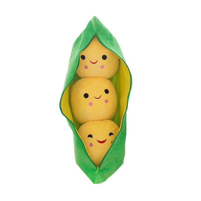 Cute Pea Pod Plush Toy Couple Bean Pillow Valentines Day Gift Soft Doll 40cm