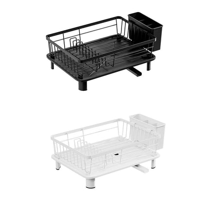 Multifunctional Dish Rack Sink Drain Tray Cutlery Storage Organizer Bowl Holder