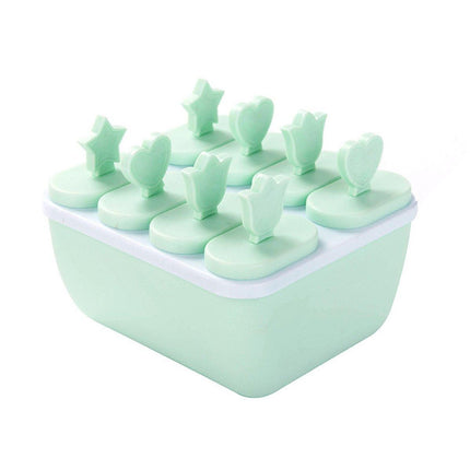 6/8 Cells Mould Maker Ice Cream Pop Reusable Icy Pole Frozen Square Molds Block
