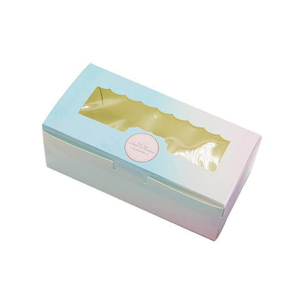 50PCS Set of 2 Premium Cake Packaging Boxes Clear Window Food Grade Cardboard