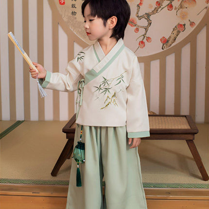 Green Hanfu Boy Chinese Style Traditional Clothing Outfit