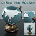 Globe Pen Holder Ornament Desktop Organizer Room Decoration Office Storage Stand
