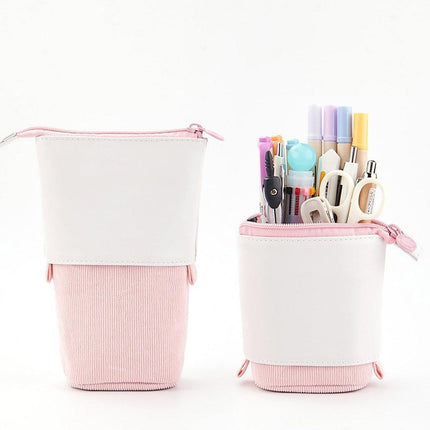 Stretchable Canvas Pencil Case Cute Korean Style Variable Pull-down Pen Holder