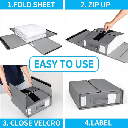 4pcs Simple Pure Colour Storage Boxes Organizer Home Office Storage Solution