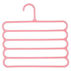 5pcs 5 Tier Trouser Rack Multifunctional Hanging Wardrobe Scarf Tie Hanger Set