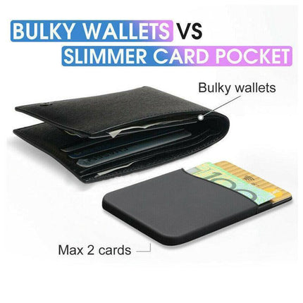 Silicone Mobile Phone Back Double Layers Card Holder Wallet 3M Stick On Adhesive - Aimall