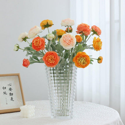 5pcs Artificial Peony Silk Flowers Bouquet Decor Faux Floral Arrangements