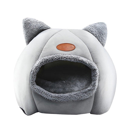 Cat Bed Winter Warm Enclosed Pet House Cozy Indoor Sleeping Nest for Cold Weather