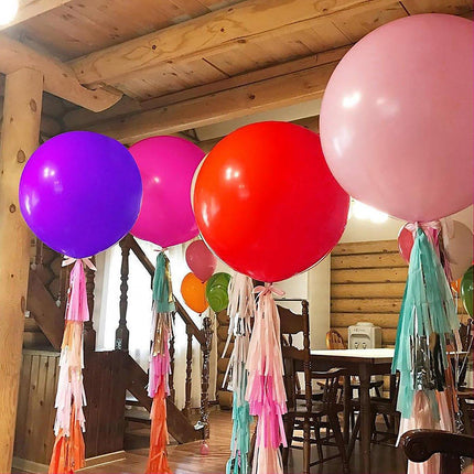 15PCS 36 Inch Large Round Balloons Party Decor KTV Bar Atmosphere Latex Balloons