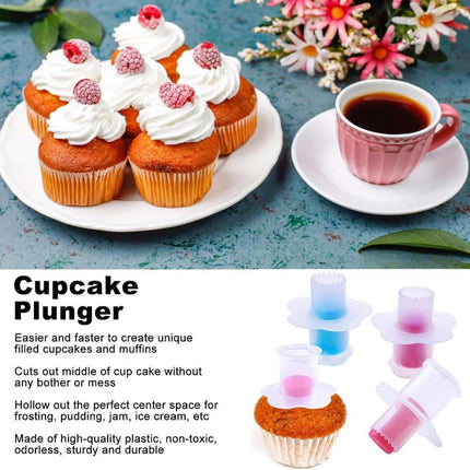 2PCS Eco-Friendly Plastic Paper Cup Cake Corer Pastry Hollowing Tool Easy to Use