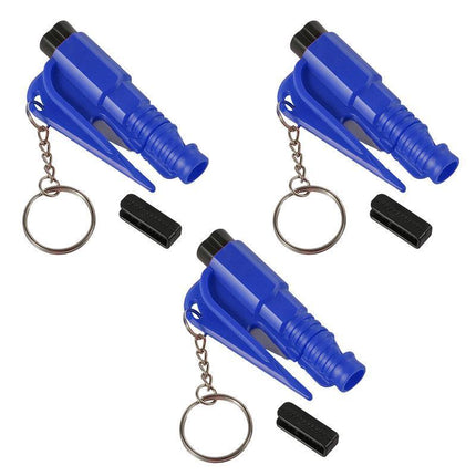 3PCS Car Window Glass Breaker Emergency Escape Safety Seat Belt Cutter Key Ring - Aimall