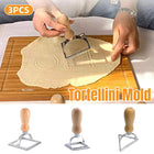 3pcs Dumpling Skin Embossed Moulds Biscuit Stamped Lace Moulds for Baking