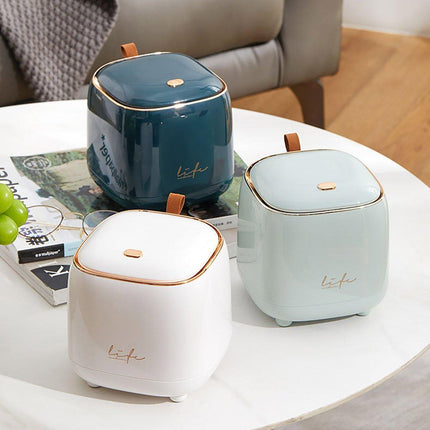 Small Desktop Wastebasket Paper Basket Mini Office Organizer for Desk Storage