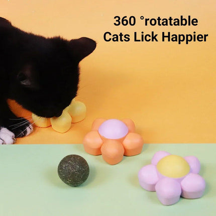 2PCS Cat Toy Catnip Ball Flower Tooth Cleaning Grinding Chew Kitten