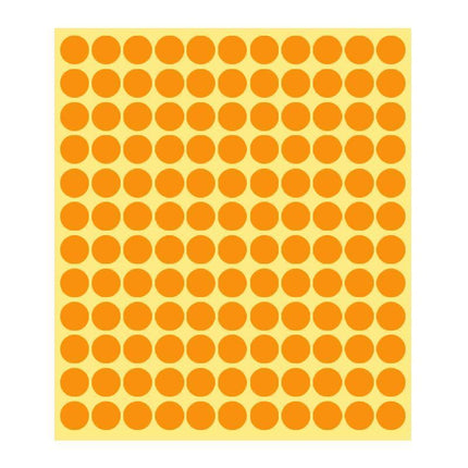 8/13/25/50mm Colour Sticker Dots Adhesive Round Labels Circular Scrapbooking Orange - Aimall