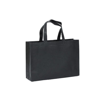100X Reusable Shopping Bags Tote Bag Washable Eco Friendly Non Woven Folding Bag Black - Aimall