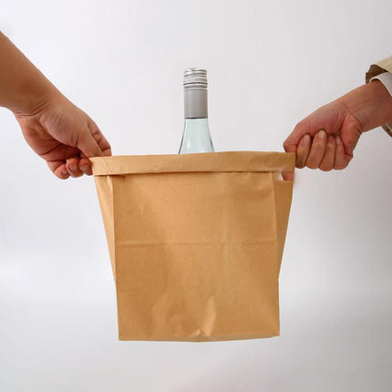 500PCS Kraft Food Paper Bags Brown Flat Bottom Lunch Bags Party Favour Bag - Aimall