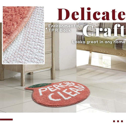 Cute Fruit Bathroom Mat Anti Slip Floor Carpet for Doorway Toilet Soft Bath Rug