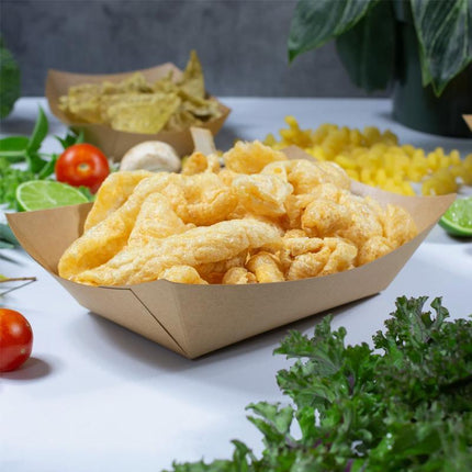 Kraft Paper Boat Tray Biodegradable Multi Size Serving Food Safe Fries Rice Deli Aimall
