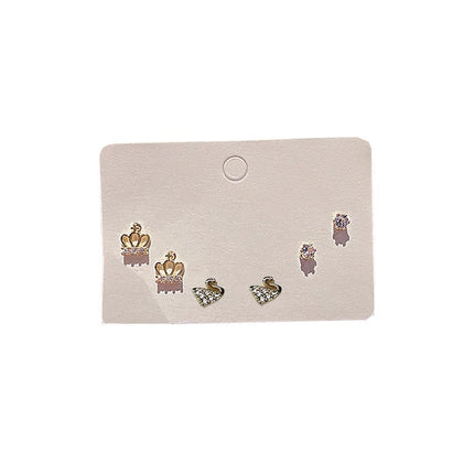 Compact Women Geometric Stud Earrings Fashion Jewellery Set Women Girls