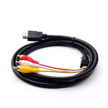HDMI to RCA Adapter Cable 1.5m Gold-Plated for HDTV DVD & More - Aimall
