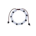 Bamboo Shape Stone Beaded Bracelet Adjustable Hand Rope Natural Stone Fashion - Aimall