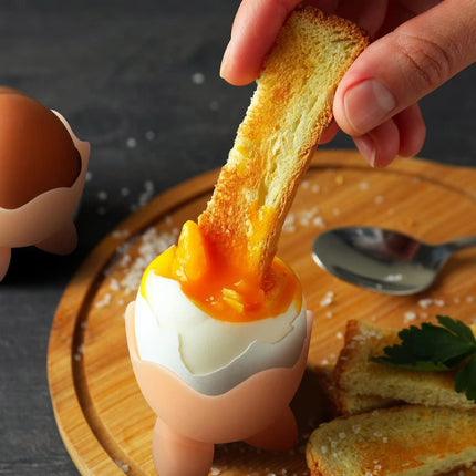 7PCS Breakfast Serving Cups Holders Set Boiled Egg Kitchen Silicone Egg Cup