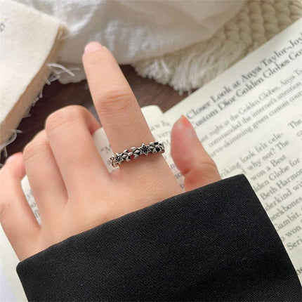 Non-Fading Hip Hop Open Ring for Girls Stylish Adjustable Fashion Jewelry