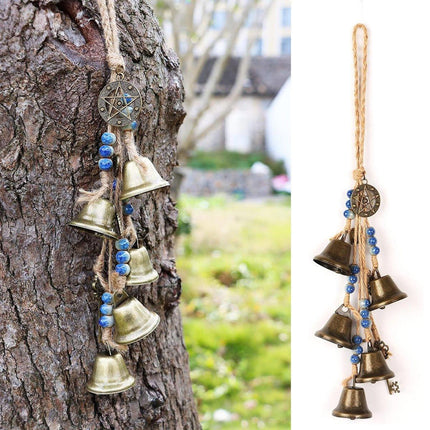 2X Witch Bells Protection For Door Knob Hanger Wind Chimes Clear Negative Energy