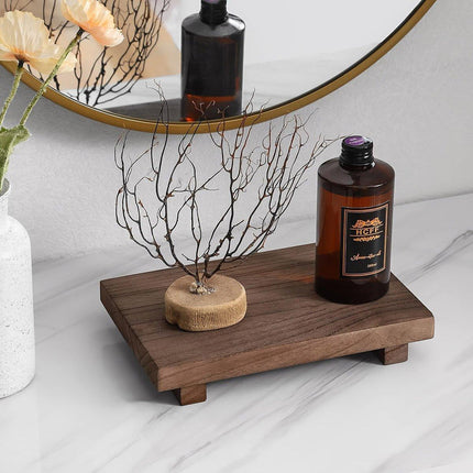 Wooden Soap Dish Storage Shelf Tray Rack Storage Box Case Bathroom Home Decor