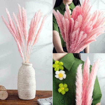 15/30x Artificial Natural Dried Pampas Grass Flowers Bunch Wedding Home Decor - Aimall