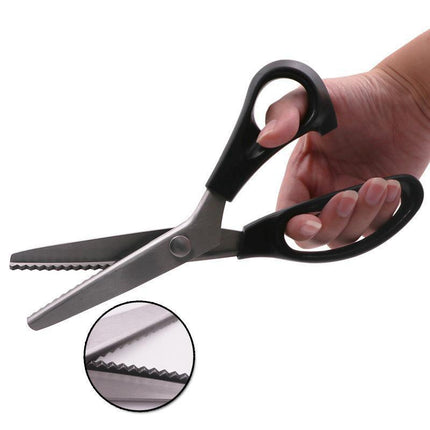Dressmaking Pinking Shears Crafts Zig Zag Cut Serrated Scissors Serrated Fabric - Aimall