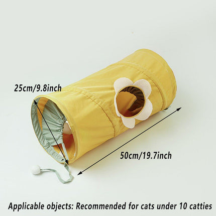 Folding Spiral Cat Tunnel Toy Interactive Pet Tunnel for Cats and Kittens Play