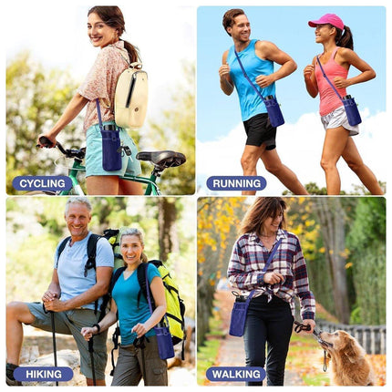 4PCS Outdoor Travel Water Bottle Holder Bag Hanging Pouch for Camping Hiking