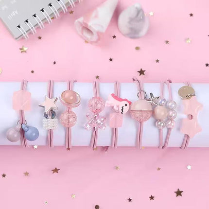 8PCS Baby Kids Girl Hair Bands Elastic Rope Ties Ponytail Holders Accessories - Aimall