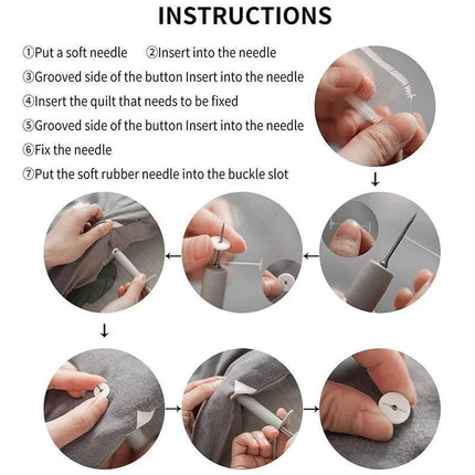 Portable Grippers Clip Clamp Bed Duvet Quilt Covers Sheet Holder Non-slip Set - Aimall