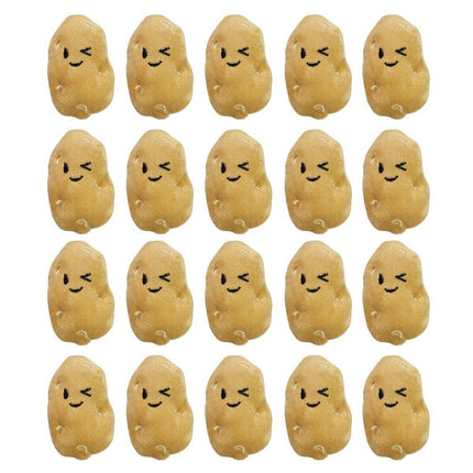 20PCS Handmade Cute Squeaky Little Potato Doll Pet Plush Doll For Dog Cat